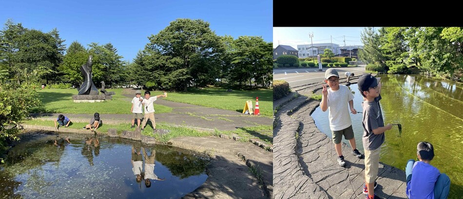 池遊び